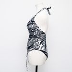 Sea Level Swim. Pampas V Neck Halter One Piece Swimsuit. Black Size 4 Photo 6