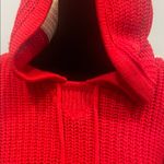 Planet Gold Red and White Hooded Women's Sweater Photo 3