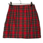 Brandy Melville  Red & Green Tartan Plaid Mini Skirt OS Photo 2