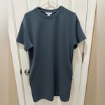 Athleta  Seasoft Rib Tee Dress Athleisure Casual Lounge Pockets Size Small blue Photo 8