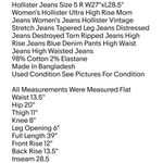Jeans Size 5 R W27"xL28.5" Women's Hollister Ultra High Rise Mom Jeans Women's Jeans Photo 1