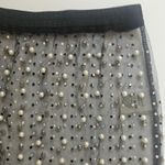 Beach Bunny  Glitzy Girl‎ Mesh Pearl Mini Skirt Coverup Sheer Black XS Photo 3