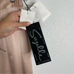 Vintage Suzelle 100% Silk Wide Leg High Waisted Slit Leg Light Pink Pants Size 12 Photo 2