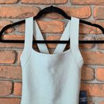 Abercrombie & Fitch Womens XS Bodysuit Light Green Cross Back Knit Cotton Pastel Photo 1