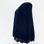 Style & Co Black White Speckled VNeck Pullover Sweater Photo 1