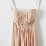 Jenny Yoo  Collection Aidan Convertible Strapless Chiffon Dress Gown Blush Size 4 Photo 2