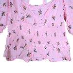 AFRM Womens S Haley Smocked Top in Pink Bouquet NEW Photo 6