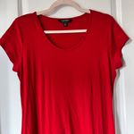 Ralph Lauren Lauren  Red Cotton Blend Short Sleeve Maxi Dress XL Casual Summer Photo 2