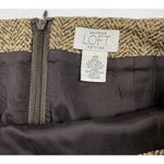 Ann Taylor Loft‎ Blazer Jacket & Skirt Set Brown Herringbone Tweed Wool Blend Size 6 Petite Photo 8