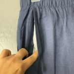 Gap Womens Mid Rise Linen-Blend Easy Straight Leg Pant, S, Blue 735360 Photo 6