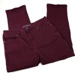 Gloria Vanderbilt | Amanda Jeans Tapered Maroon Cotton Spandex Womens 12PS Photo 0