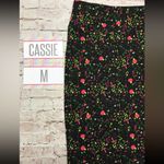 LuLaRoe 👑 Cassie Skirt. Black/Floral print M NWT Photo 2