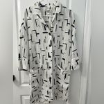 Bimba y Lola Monochromatic Shirt Dress (Size S) White Photo 5