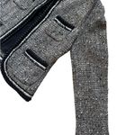 St. John  Couture Tweed Wool Blend Blazer Black White Jacket Chain Trim Career Photo 4