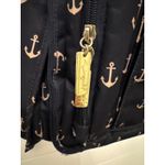 JuJuBe Navy Anchor Print Backpack Diaper Bag Gold Hardware Blue Photo 2