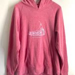 Nantucket Map Graphic Hoodie Sweatshirt Pink Fleece Lined size XL Photo 0