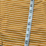 Tommy Hilfiger  Women's mustard Yellow stripes v neck sport large athlete Photo 3