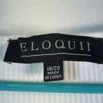 Eloquii White Ribbed Short Sleeve Blouse Bodysuit Size 18/20 EUC #2859 Photo 2