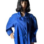 Vintage 80's Raingear Royal Blue raglan Sleeves Raincoat size 10 Photo 6
