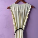 H&M Sheer Bright Yellow Belted Mini Dress Size 6 NWT Photo 4