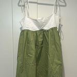 Poplin dress, Green & White, Large Photo 0