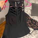 Torrid Sleeveless Dressy Black Peplum Shirt Photo 0