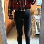 American Eagle  Cropped Flannel Hooded Photo 0