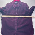 Roamans Corduroy Button Up Shirt Wine 22W Purple Photo 14