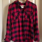 TNA Checkered Button Up with Hood Photo 0