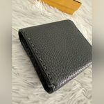 Fendi New Selleria Grey Leather Compact Wallet Photo 6