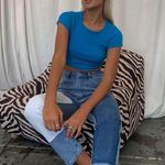 Princess Polly Cofield Mom Jeans Patch Denim Photo 2