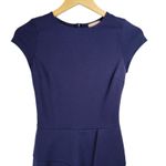 Love Ady Women Navy Blue Cap Sleeve Peplum Sheath Dress XS Photo 3
