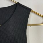 Originality High Neck Double Layer Rib Tank Ribbed Jersey Cropped Top XL New Black Photo 3