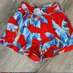 Farm Rio Women’s Sweet Jungle High Waist Linen Shorts-Ananas Red sz small NWT Photo 4