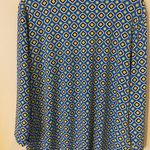 JM Collection  Bohemian Escape Blouse Top, Blue Size Large Photo 1