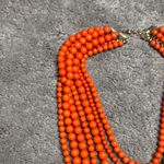 Orange Beaded Necklace & Earring Set Photo 3