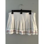 Lucky In Love Skort Skirt L White Tiered Pleats Tennis Golf Pickleball Size L Photo 2