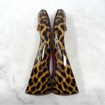 Christian Louboutin  Doracora Heart Leopard Patent Leather Flat Shoes Brown 37 Photo 7