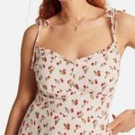 Abercrombie & Fitch Abercrombie Cherry Adjustable Tank Top White Mini Dress Tie Strap Tank Sundress Photo 4
