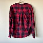 Liverpool NWT  LA Medium Red Flannel Button Down Shirt 100% Cotton Gingham Plaid Photo 3
