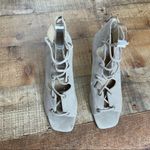 Vince Camuto NEW 8.5 Nahara Beige Suede Lace-up Sandal Block Chunky Heel Photo 9