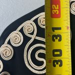 Simply Couture  3XL Plus Formal Tunic embroidered embellishment Black Gold EUC Photo 8