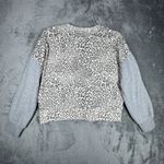 Rails Shirt Womens Medium Gray Cheetah Alice Sweatshirt Casual Basic Edgy Grunge Photo 2