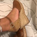 EVA SOLANA Women’s Tan & Brown Leather Wedge Sandals Size 8 Photo 6