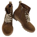 Dolce Vita Hinto Carmel Suede Leather Ankle Boots Animal Print Calf Hair 7 Shoes Tan Photo 2