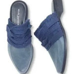 KELSI DAGGER | Brooklyn Alder Leather Mule Leather Textile Blue Slide On | 8 Photo 0