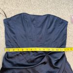 After Six  6888 Strapless Corset Satin Gown Midnight Navy Blue 6 Photo 6