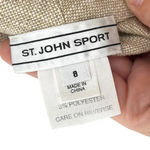 St. John Sport Khaki Cuffed Trouser Pants Linen Blend Size 8 Photo 4