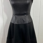 Altar'd State  black faux leather fit and flare mini dress in Size XS Photo 0