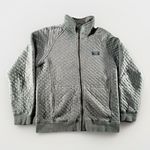 L.L.Bean Mens M Gray Quilted Full Zip Jacket Traditional Fit Cotton Blend Size M Photo 0